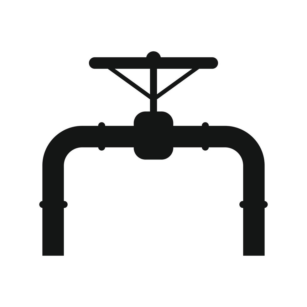 Rohrleitung mit Ventil- und Handradsymbol vektor