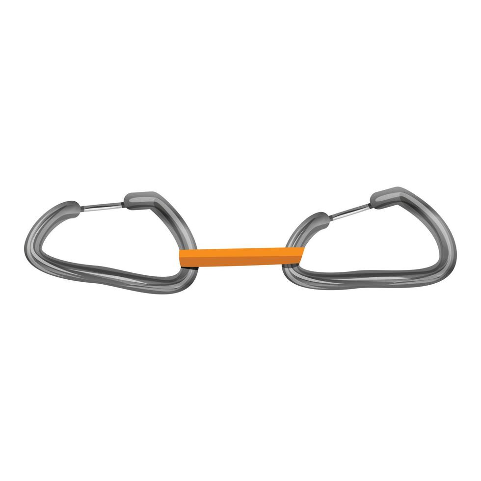 Karabiner im Bündel-Symbol, Cartoon-Stil vektor