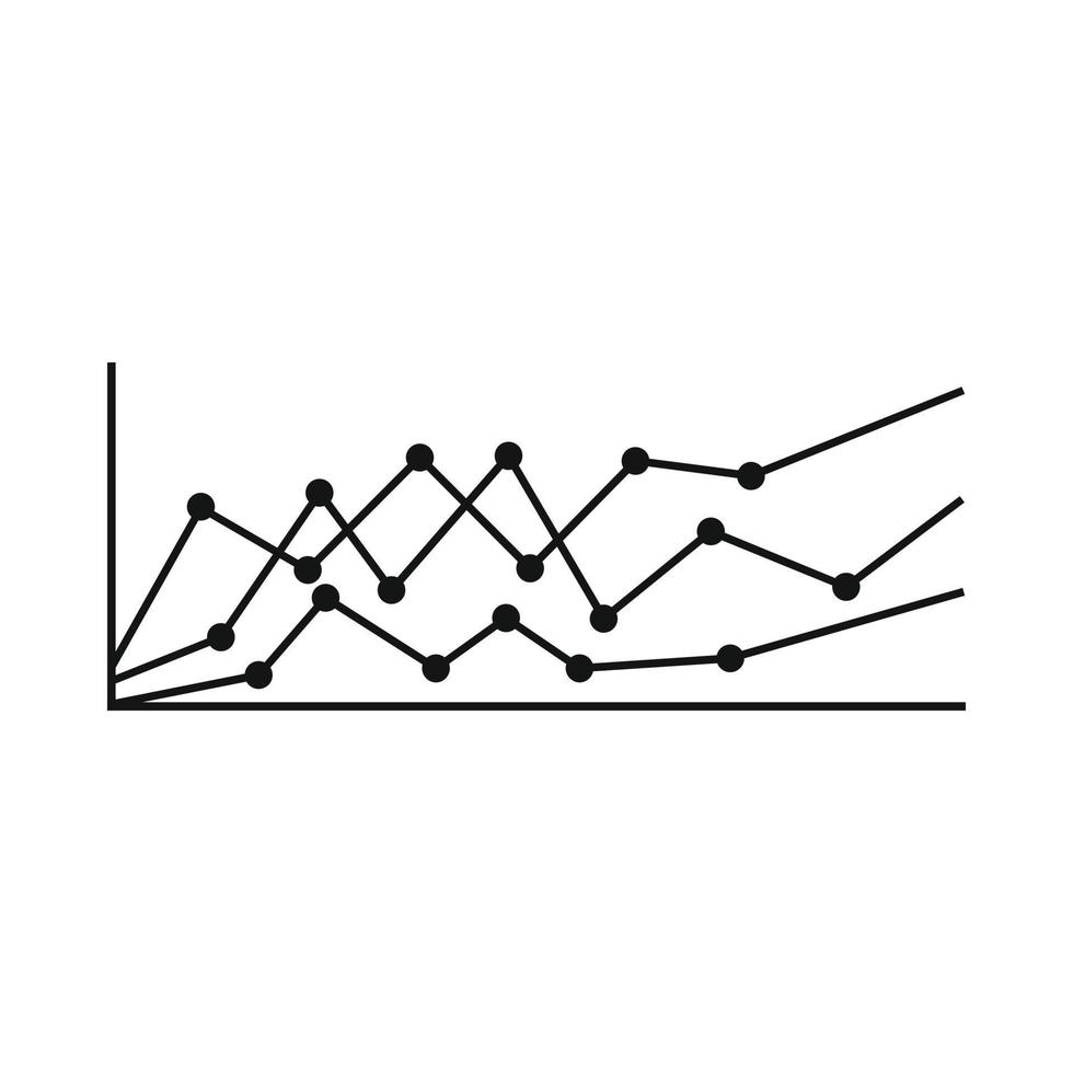 företag diagram ikon, enkel stil vektor