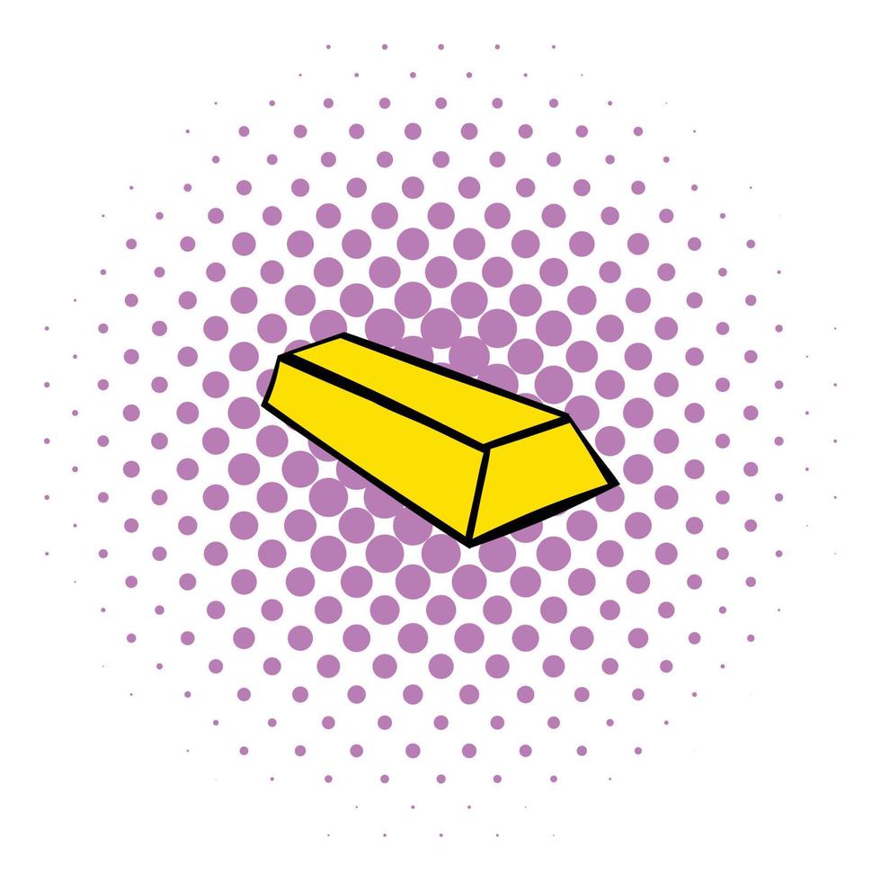 Goldbarren-Symbol im Comic-Stil vektor