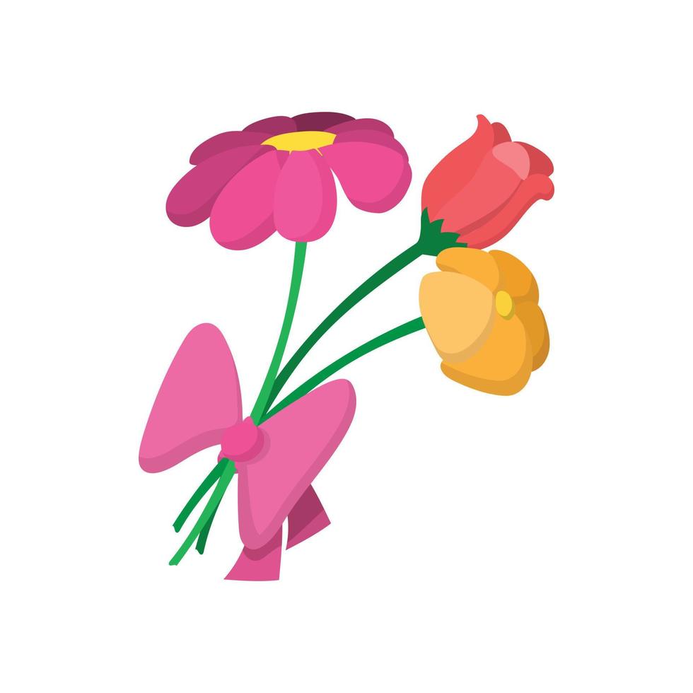 Strauß Frühlingsblumen Cartoon-Symbol vektor