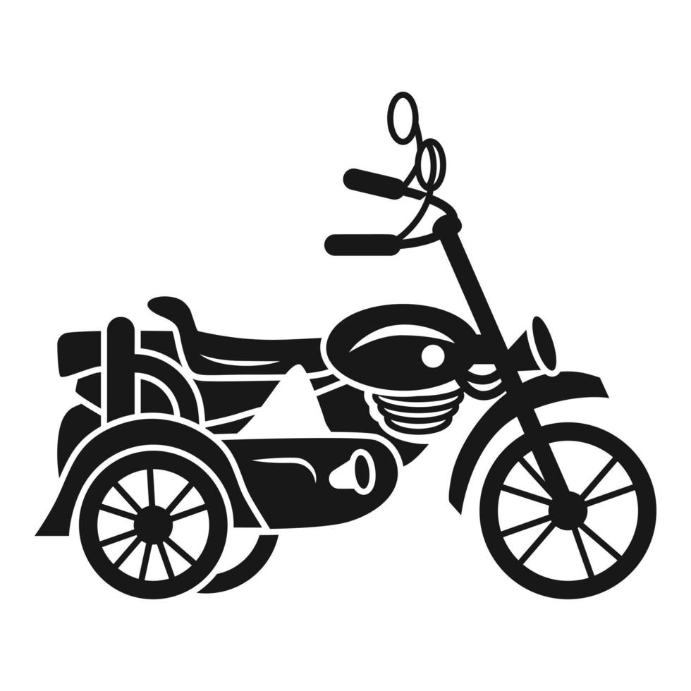 Motorradkutsche-Symbol, einfacher Stil vektor