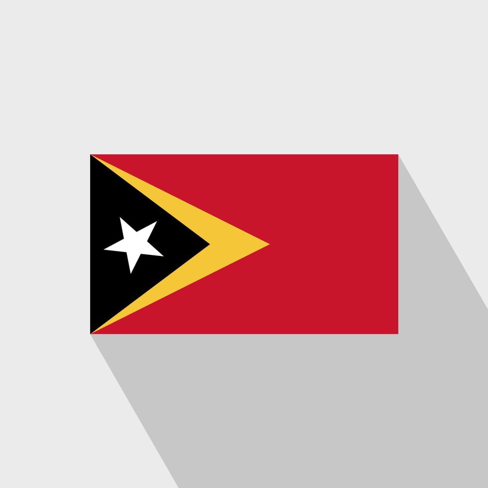 Osttimor-Flagge langer Schatten-Designvektor vektor