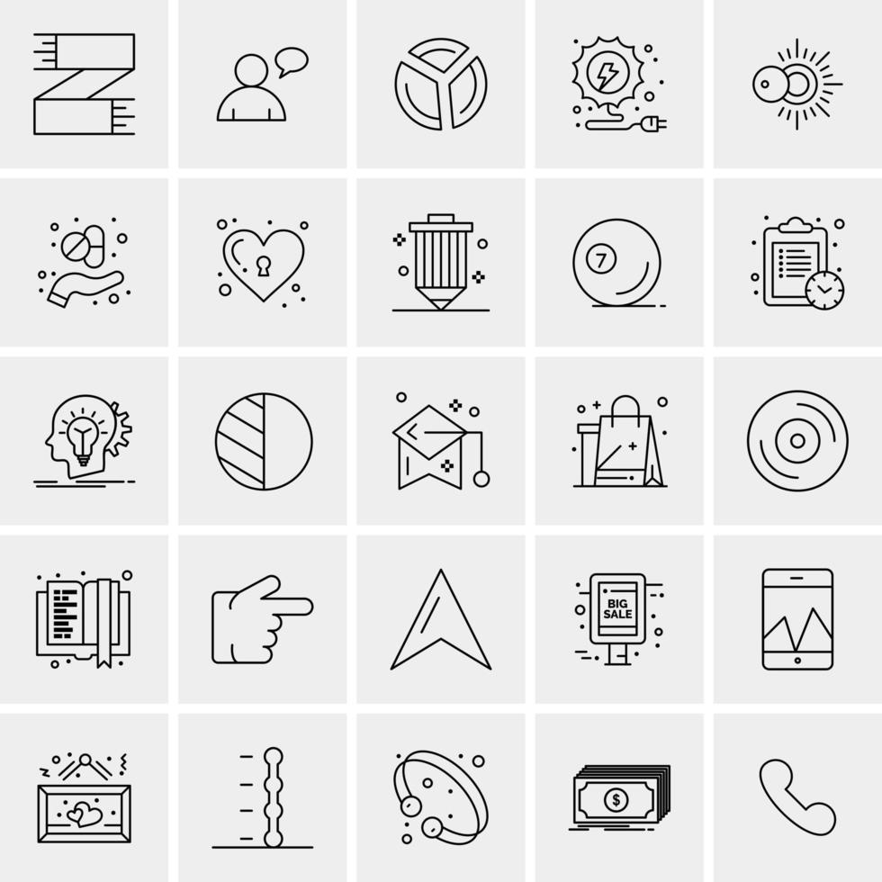 25 universelle Business-Icons Vektor kreative Icon-Illustration zur Verwendung in Web- und Mobilprojekten