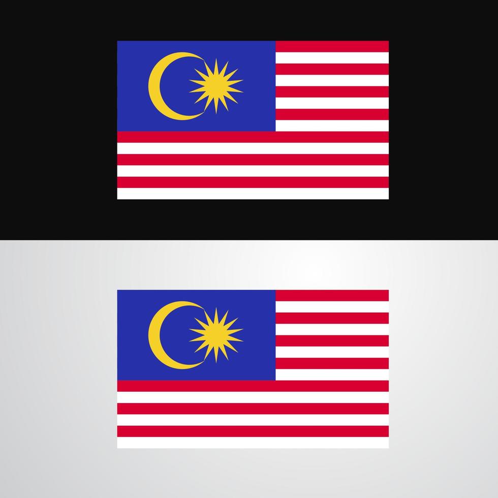 malaysia flagga baner design vektor