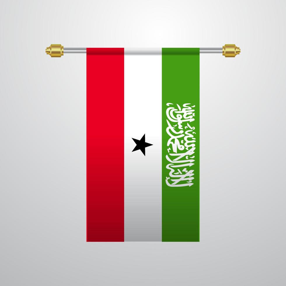 somaliland hängande flagga vektor