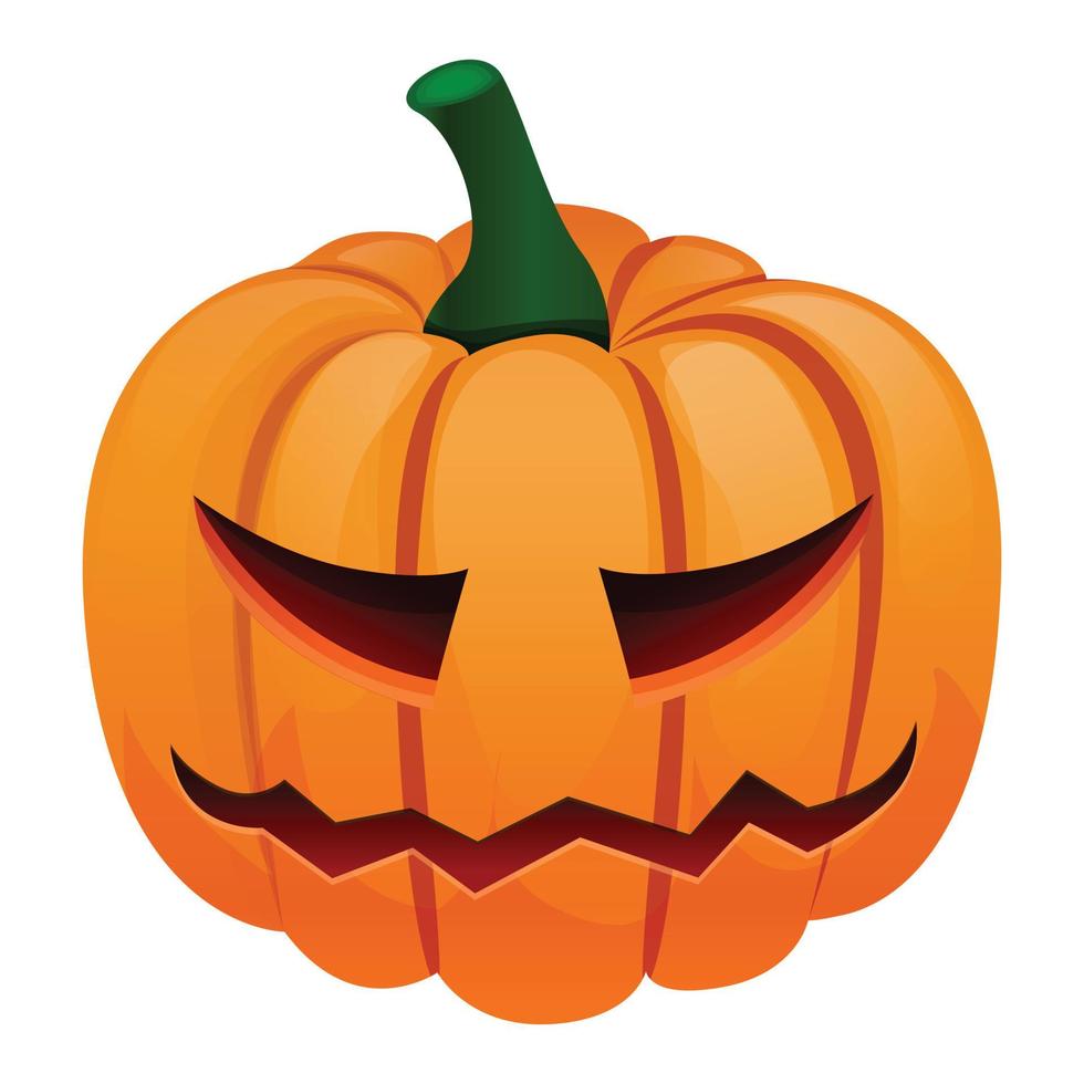 Halloween-Kürbis-Symbol, Cartoon-Stil vektor