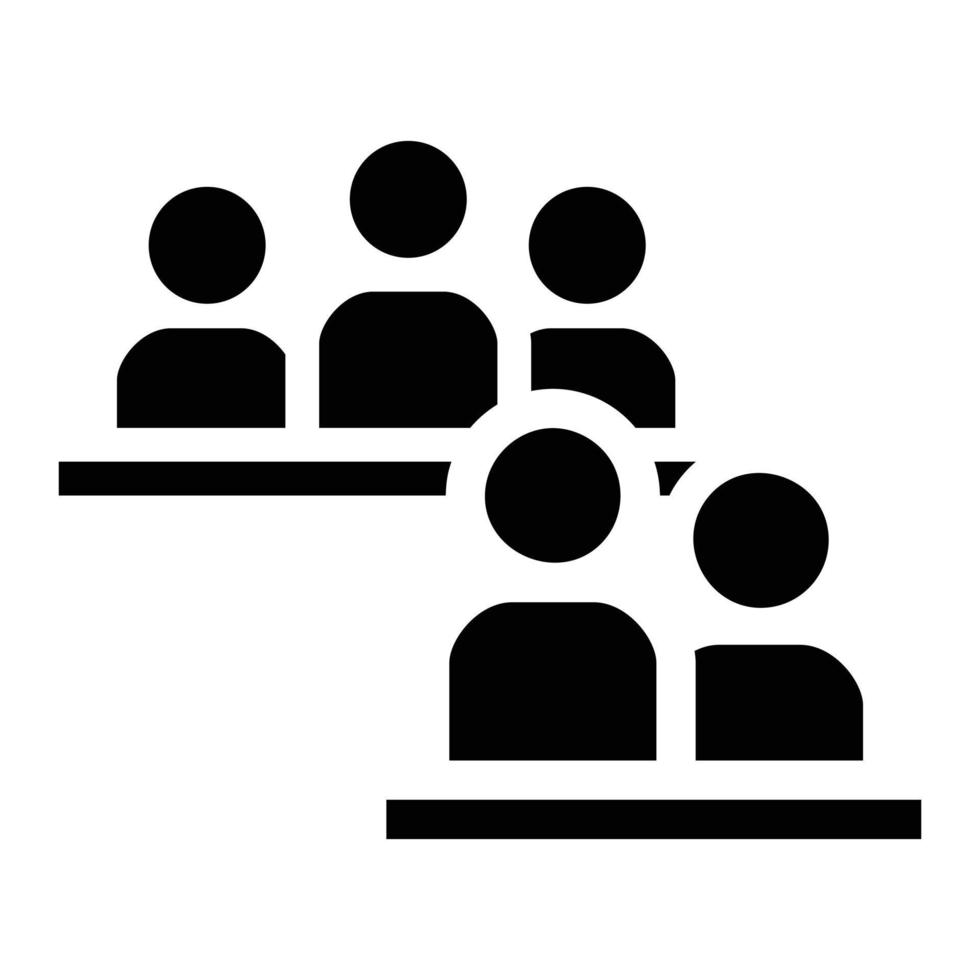 Menschen Konferenzsymbol, einfachen Stil vektor