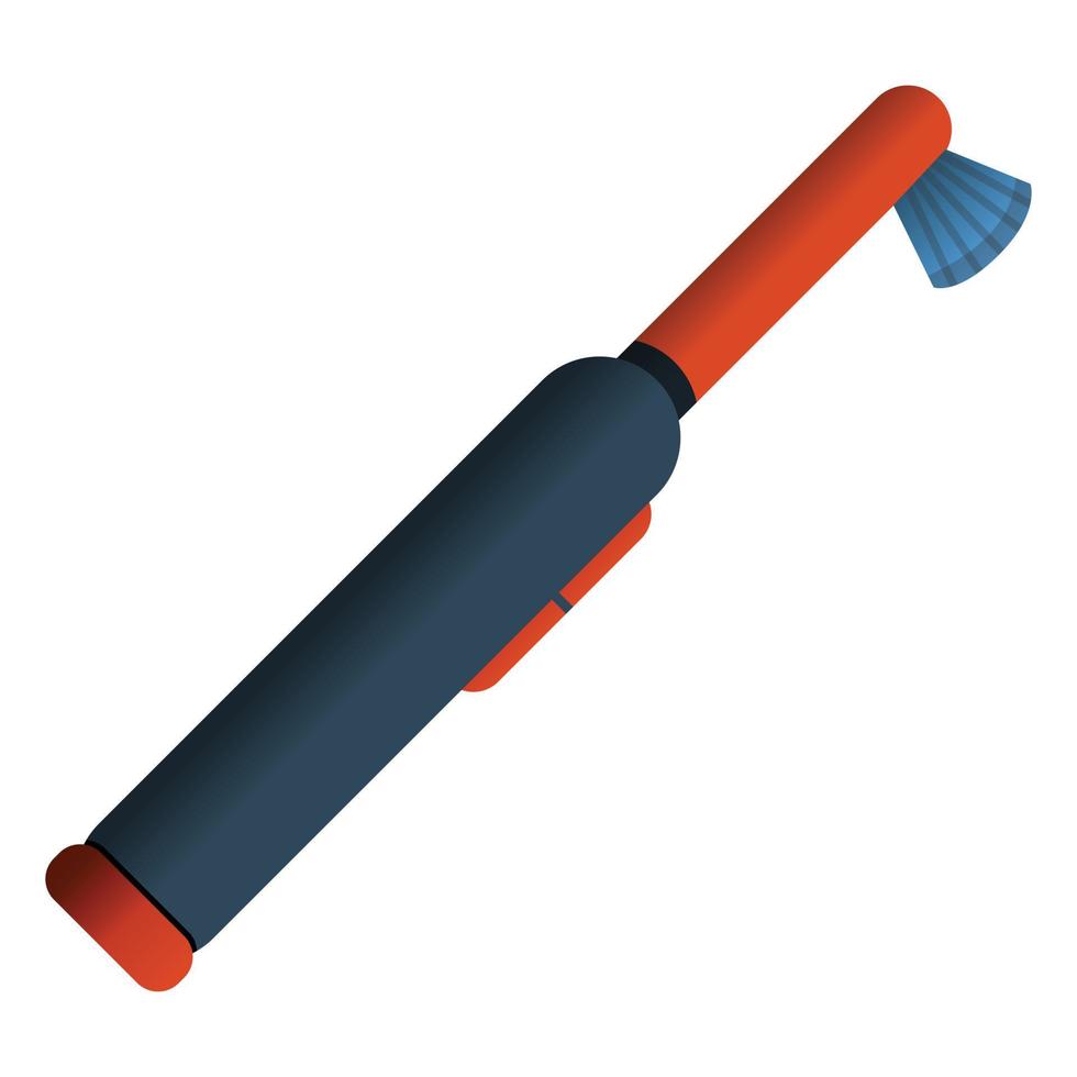 batteri tandborste ikon, tecknad serie stil vektor