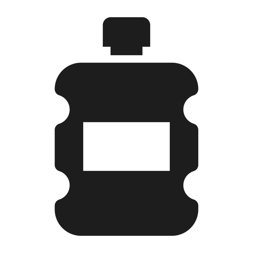 Kunststoff-Wasserflasche-Symbol, einfachen Stil vektor