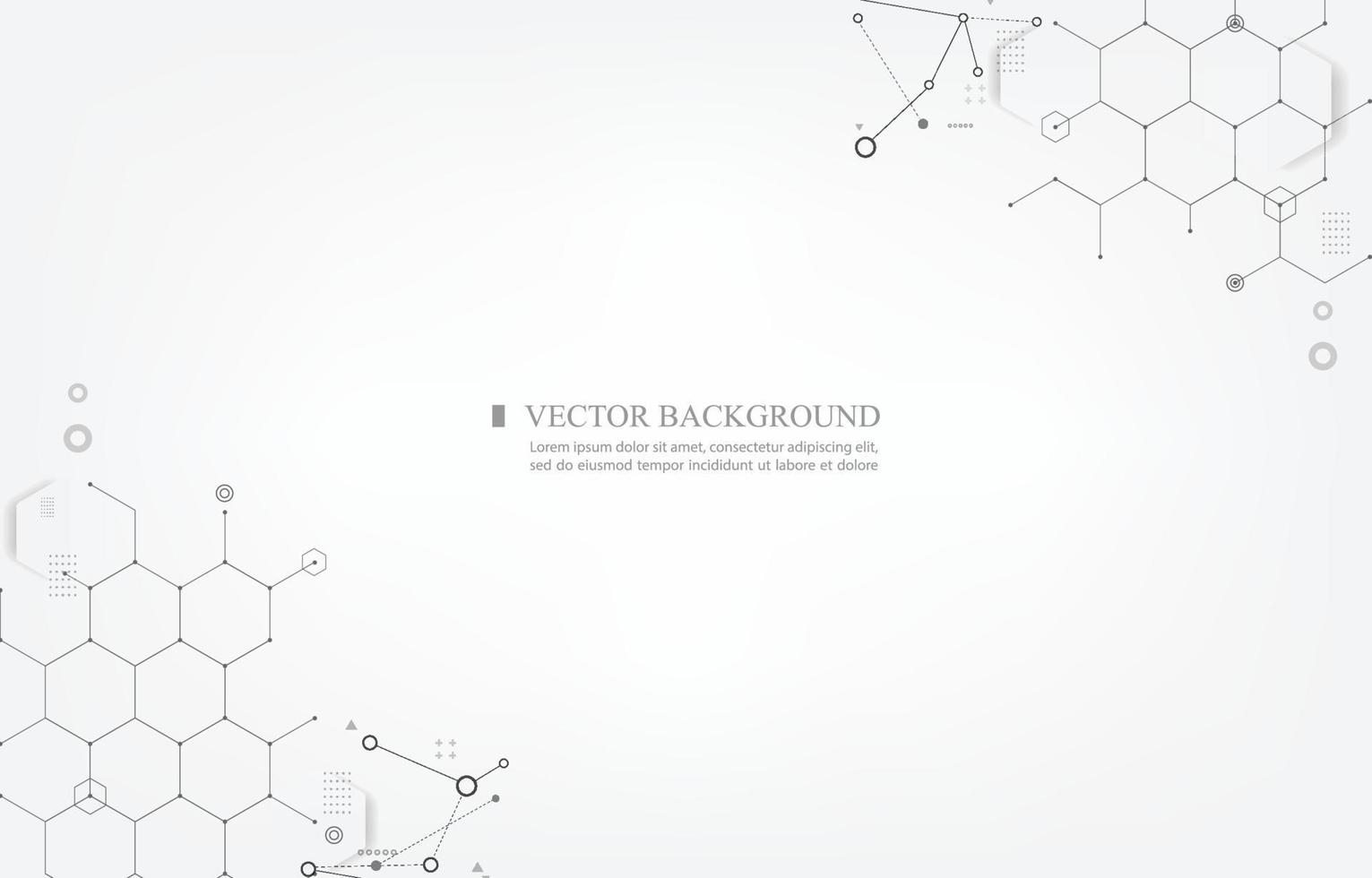 teknologi vit bakgrund.geometrisk teknologi tapet vektor