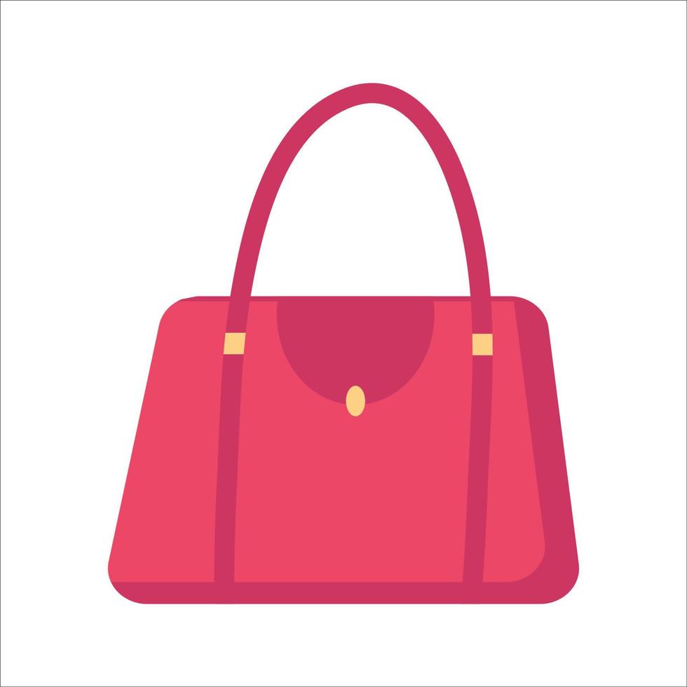 leuchtend rosa Damentasche auf weißem Hintergrund. vektorisoliertes Bild zur Verwendung im Website-Design oder als Druck vektor