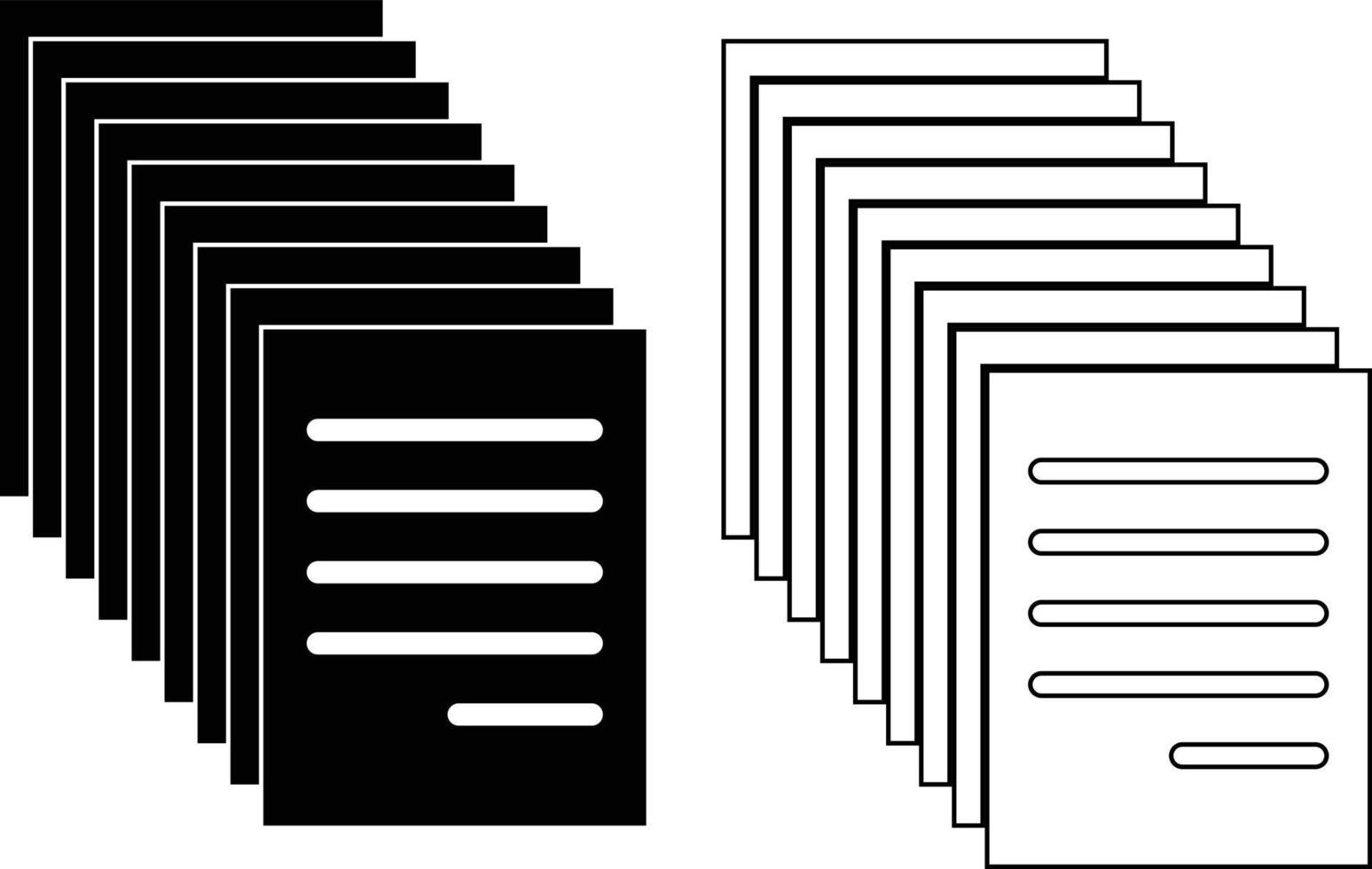 papper dokumentera ikon på vit bakgrund. staplade av finansiell dokument symbol. kontrakt dokument lugg tecken. platt stil. vektor