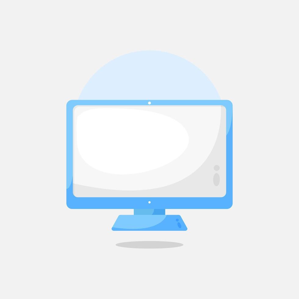 Monitor-Icon-Design-Cartoon-Illustration vektor