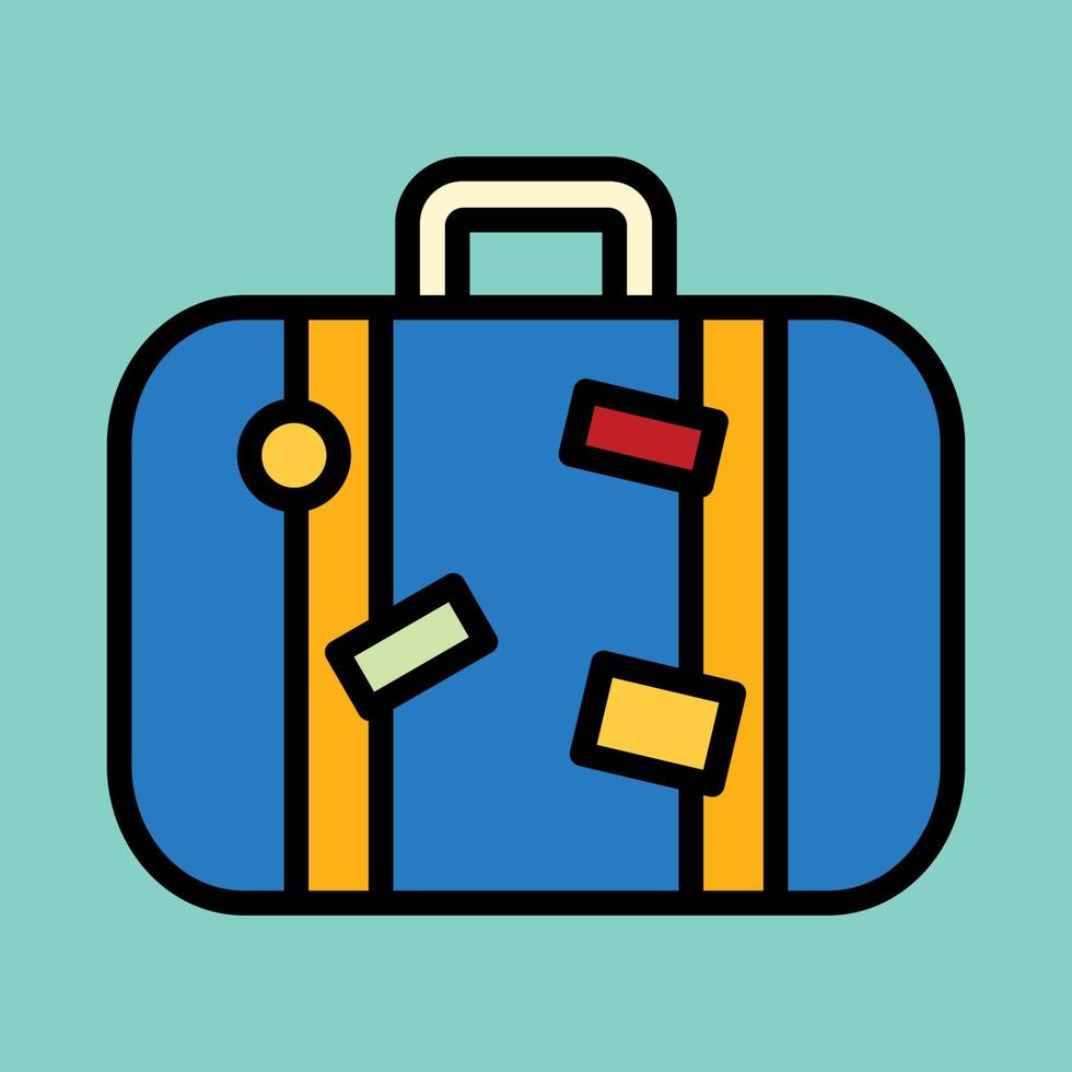 bagage fylld ikon vektor