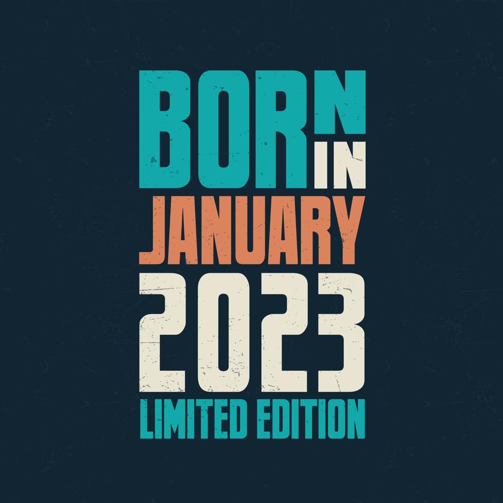 född i januari 2023. födelsedag firande för de där född i januari 2023 vektor
