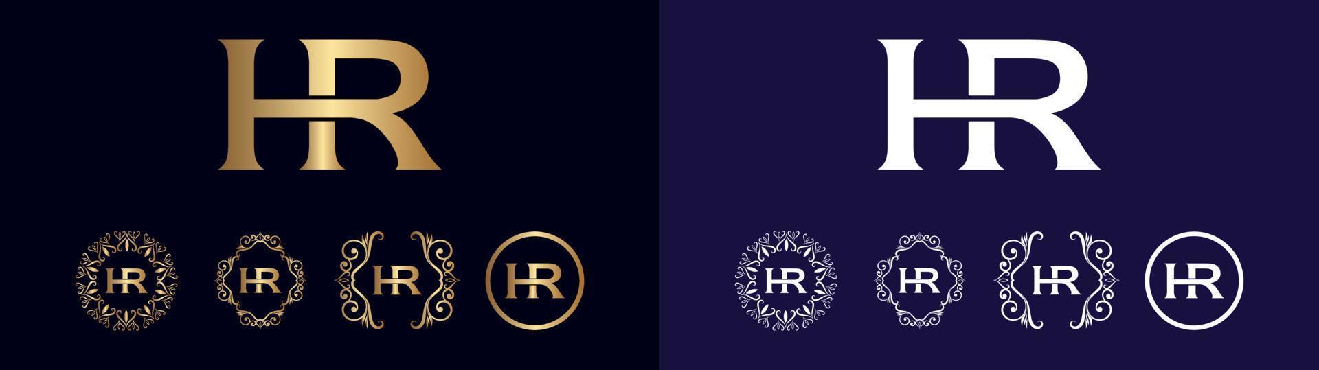 unternehmensmarkenlogo hr design vektor