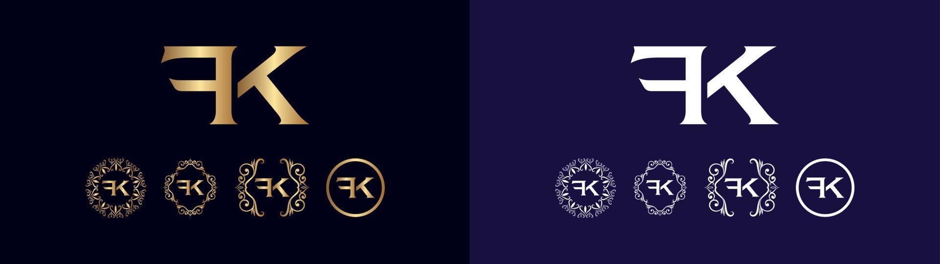 fk-design des firmenmarkenlogos vektor