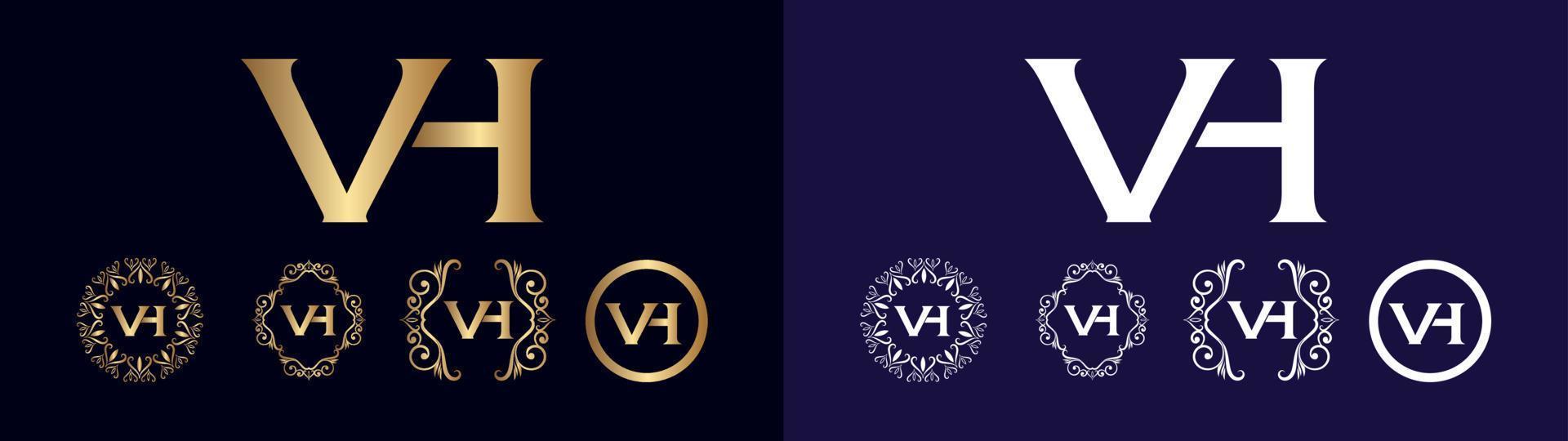 unternehmensmarkenlogo vh design vektor