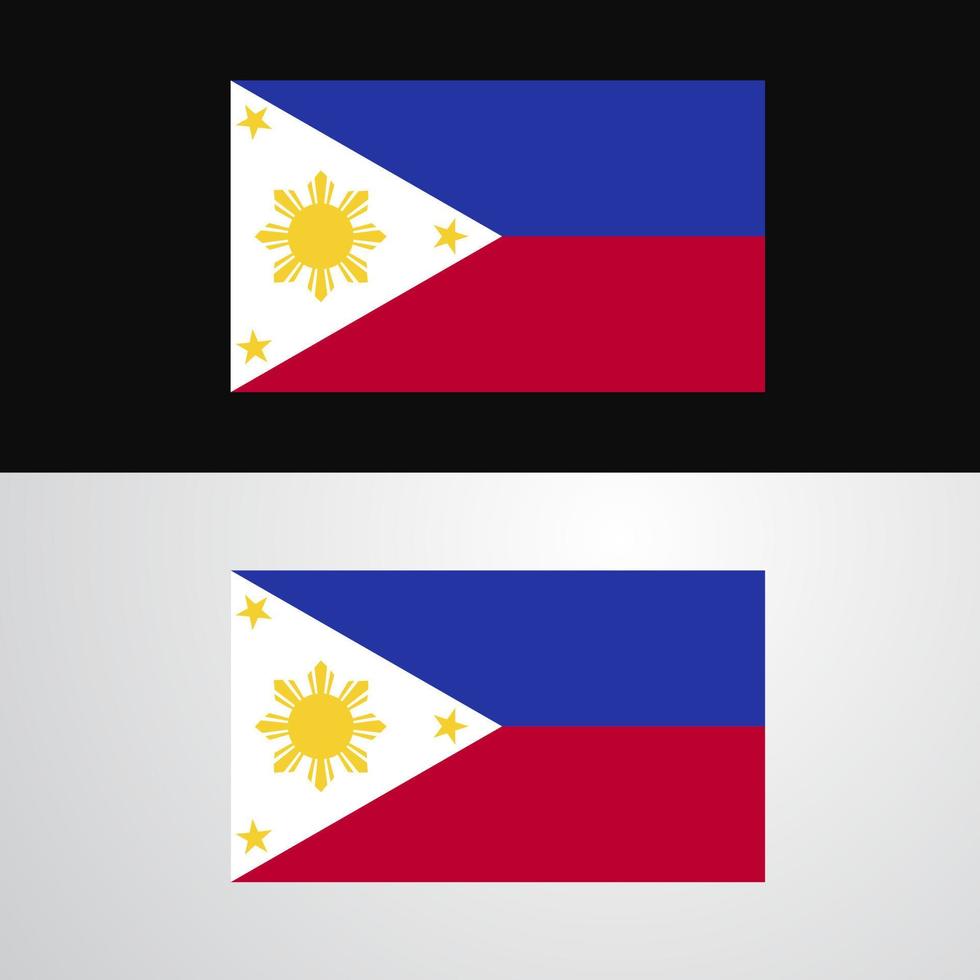 filipiner flagga baner design vektor