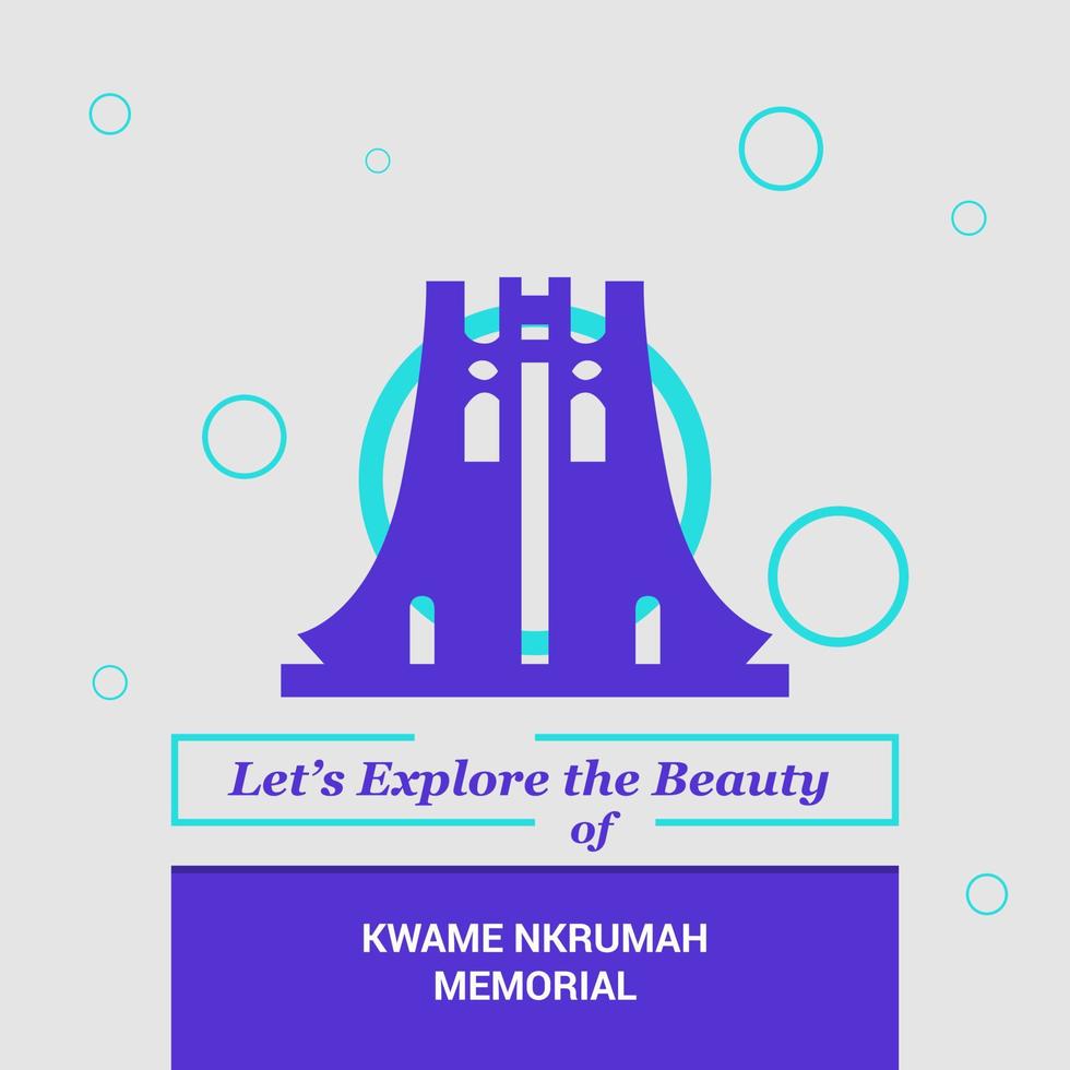 Lassen Sie uns die Schönheit des Kwame Nikrumah Memorial Accra Ghana National Landmarks erkunden vektor