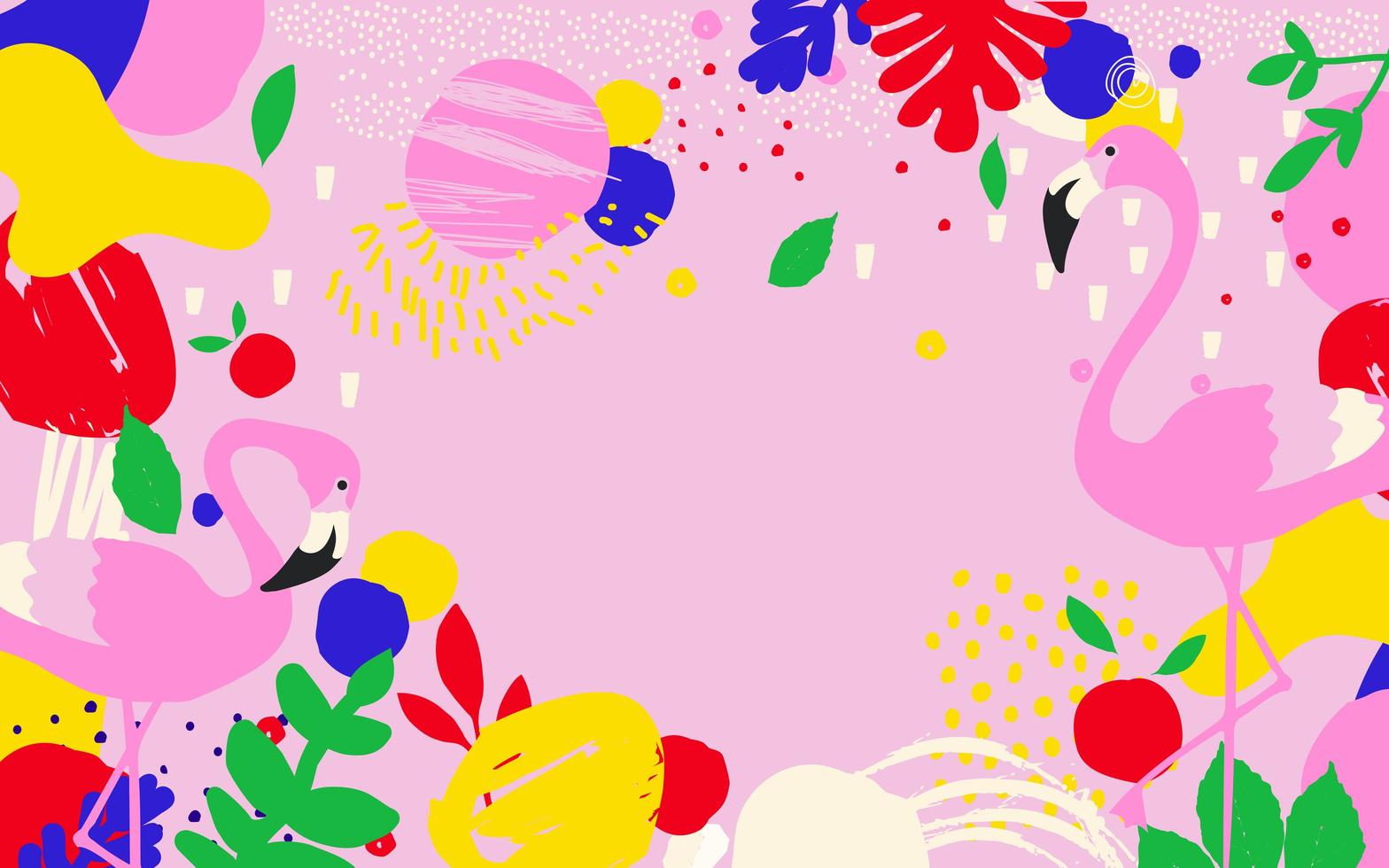 rosa Flamingos Banner vektor