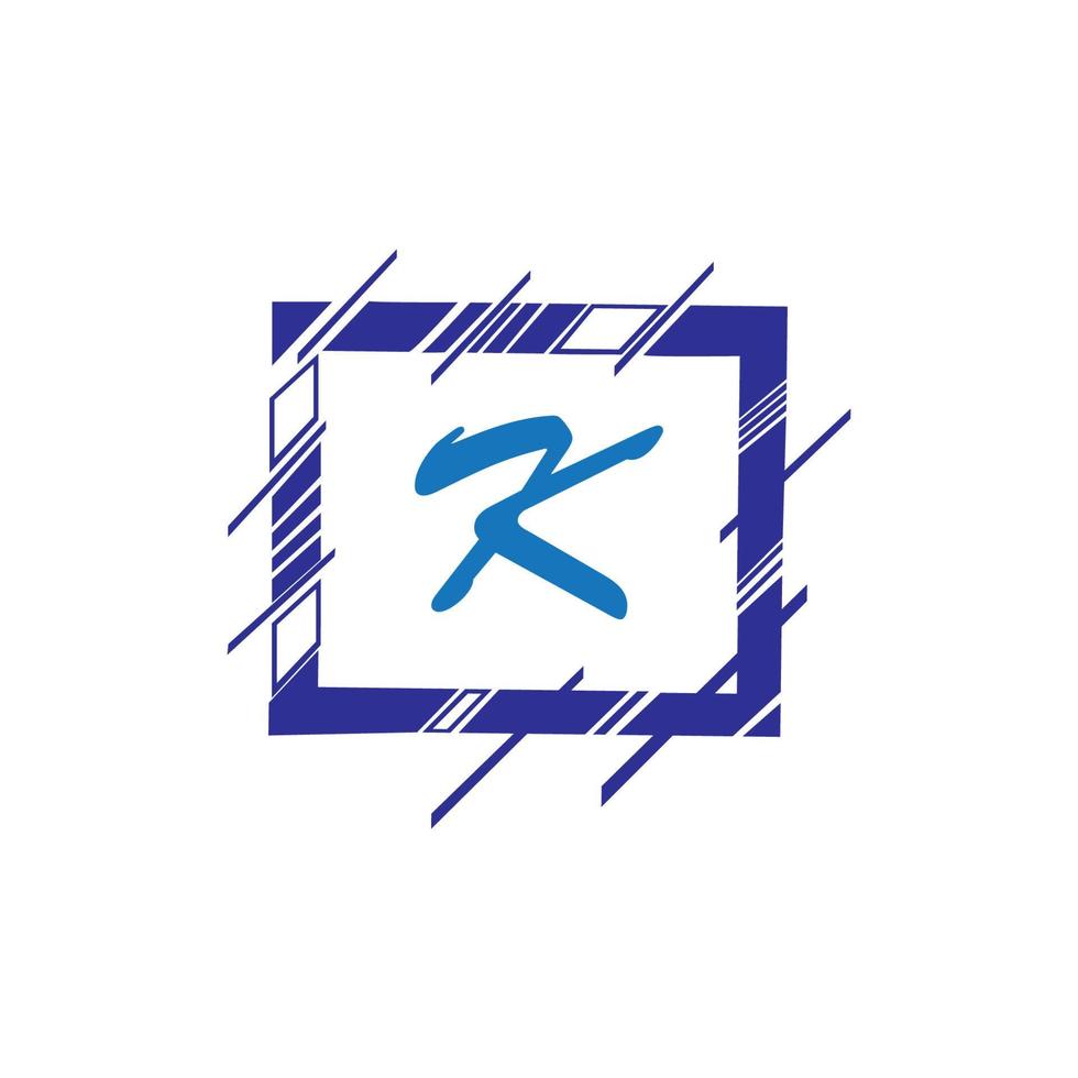 Design-Vorlagenelemente für das Logo-Icon des Buchstaben k vektor