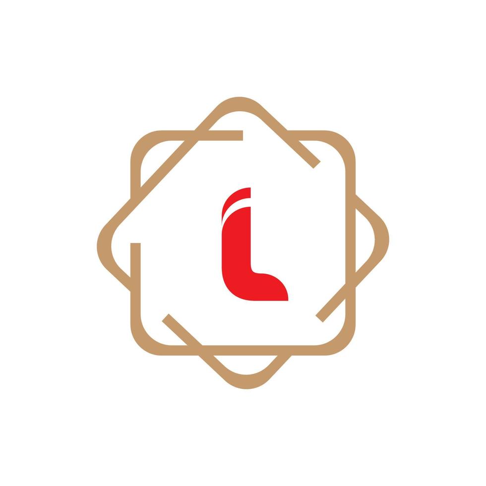 brev l logotyp mall vektor ikon design