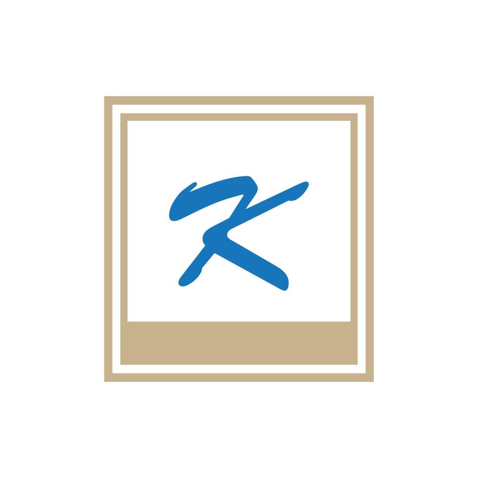 bokstaven k logotyp ikon designmall element vektor