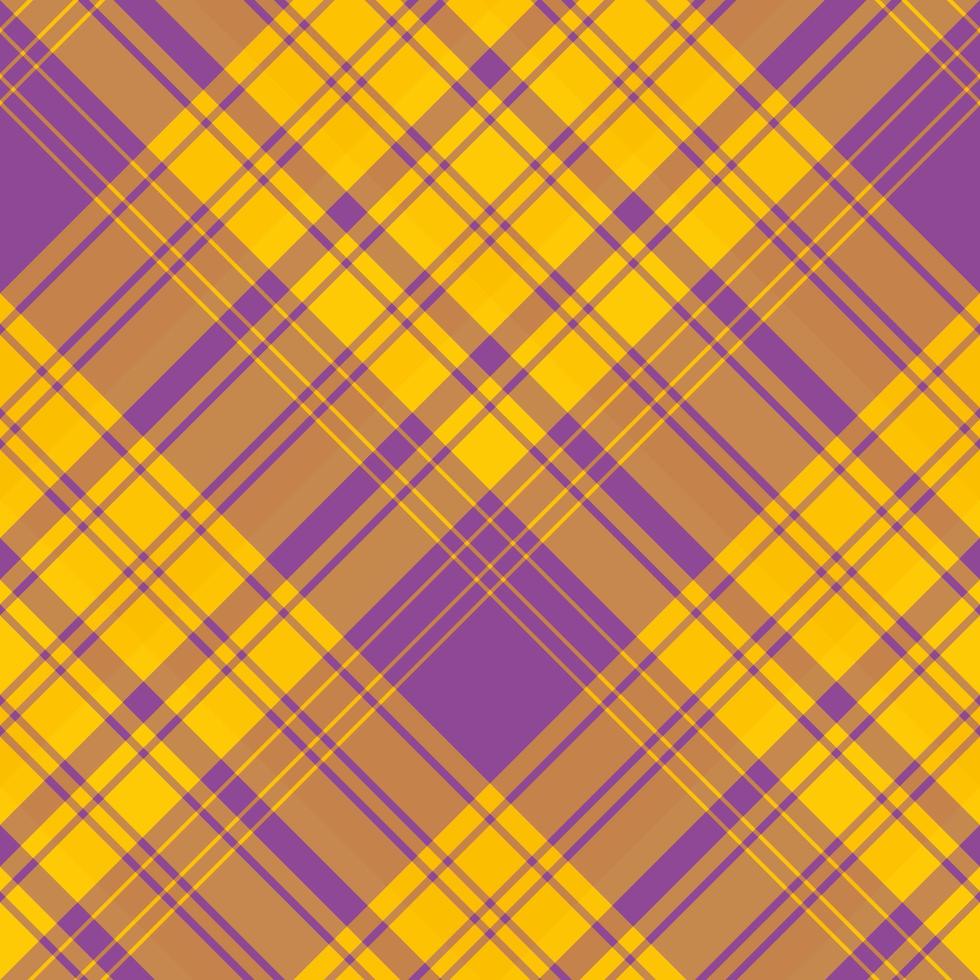 Nahtloses Muster in violetten und gelben Farben für Plaid, Stoff, Textil, Kleidung, Tischdecke und andere Dinge. Vektorbild. 2 vektor