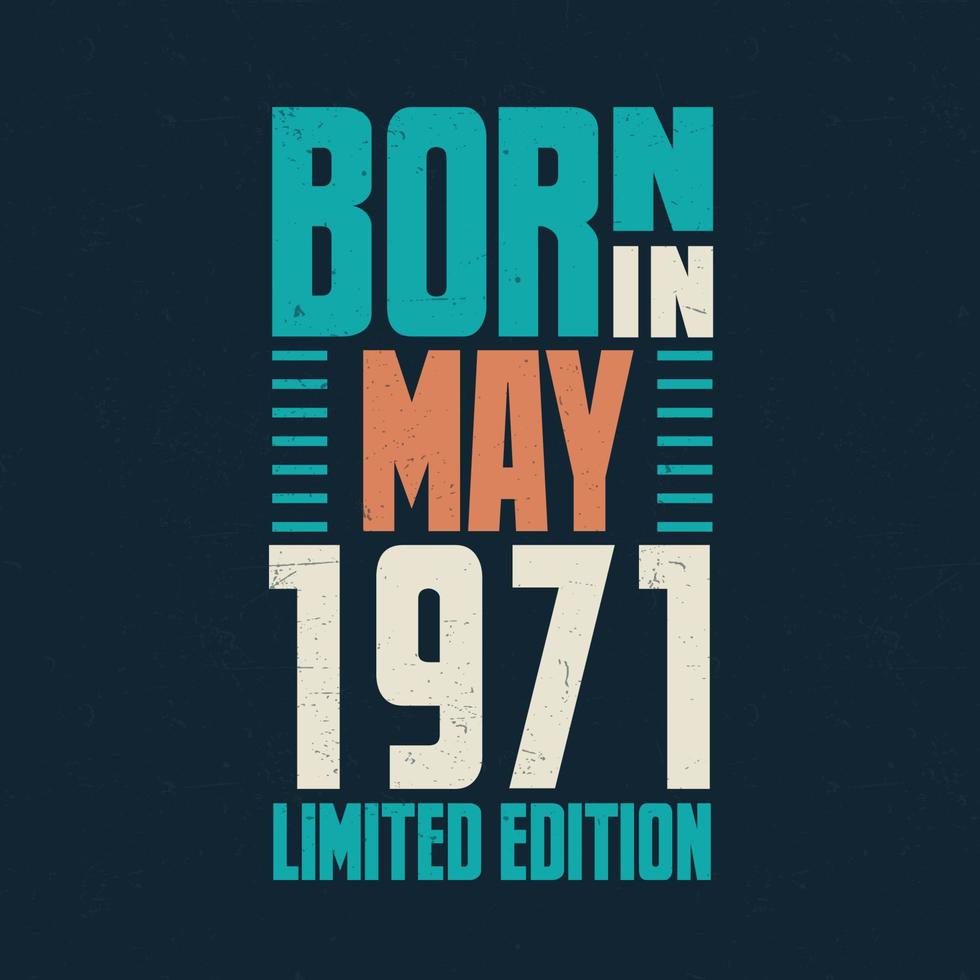 född i Maj 1971. födelsedag firande för de där född i Maj 1971 vektor
