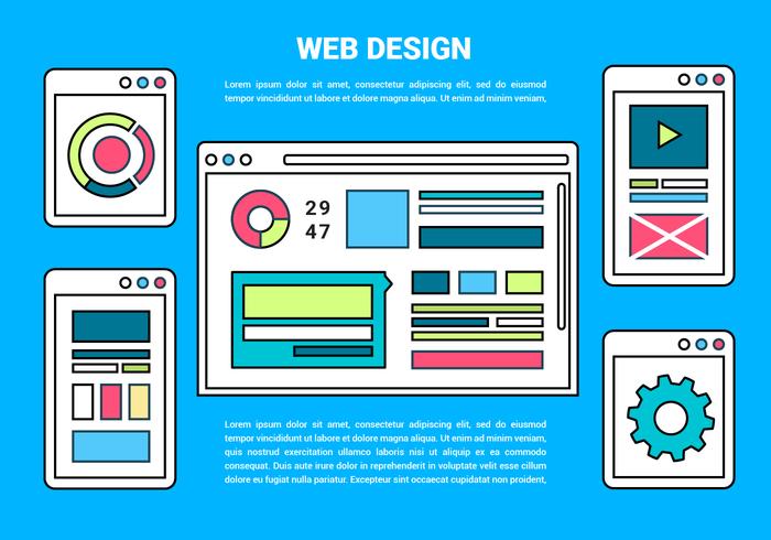 Kostenlose Web-Layout-Vektor-Hintergrund vektor