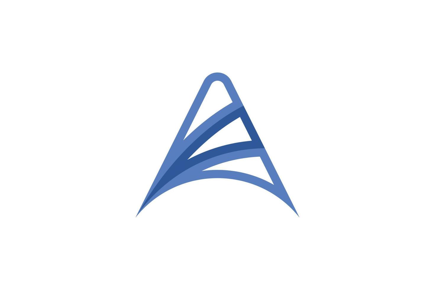 platt brev en logotyp vektor