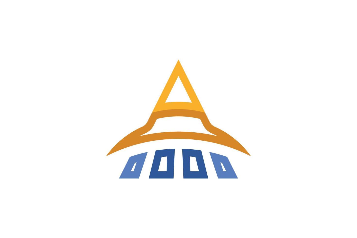 platt brev en logotyp vektor