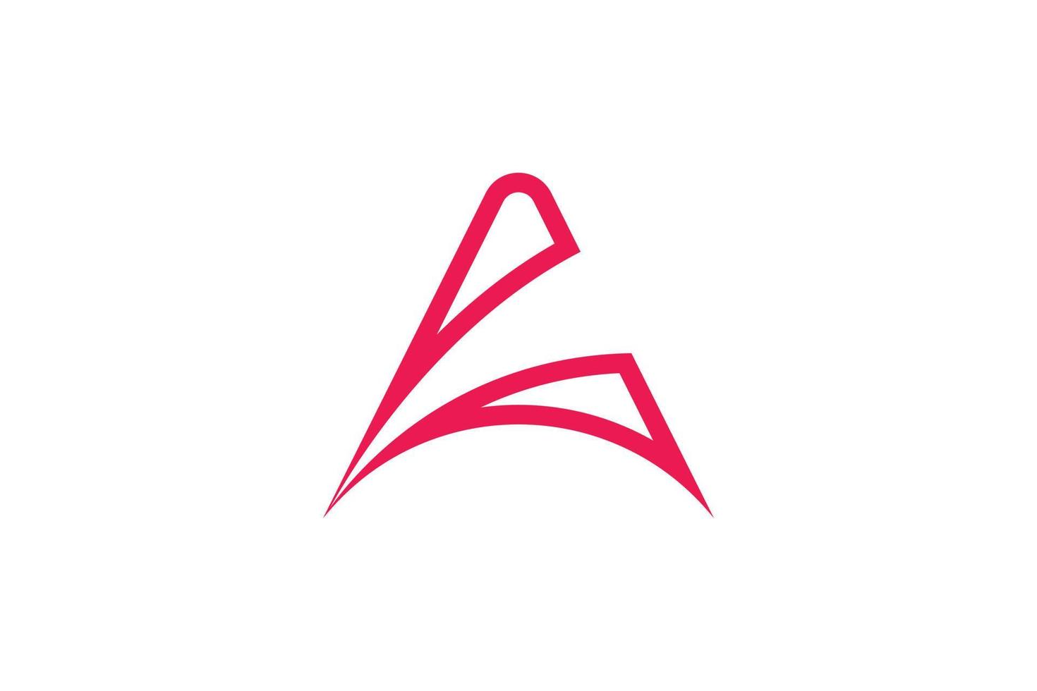 Flachbuchstabe ein Logo vektor