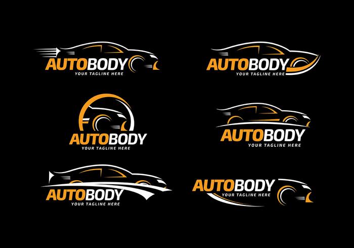 Auto Body Logotypmall Gratis Vector