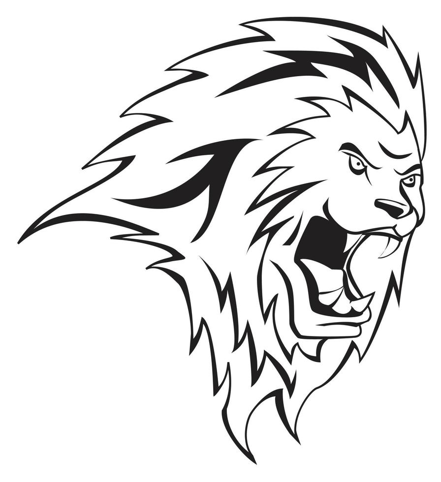 Abbildung des Löwensymbols vektor