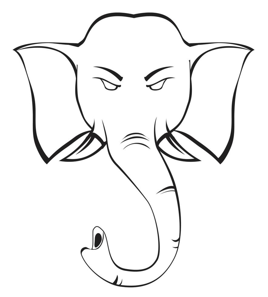 Elefant-Vektor-Illustration vektor