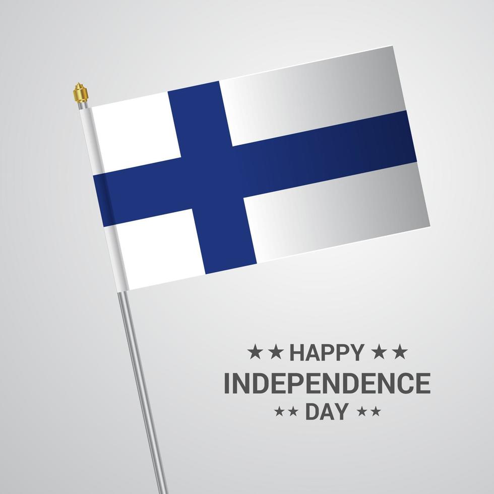 finland oberoende dag typografisk design med flagga vektor