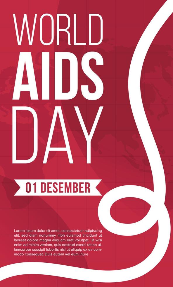 Social-Media-Designbeitrag zum Welt-Aids-Tag vektor