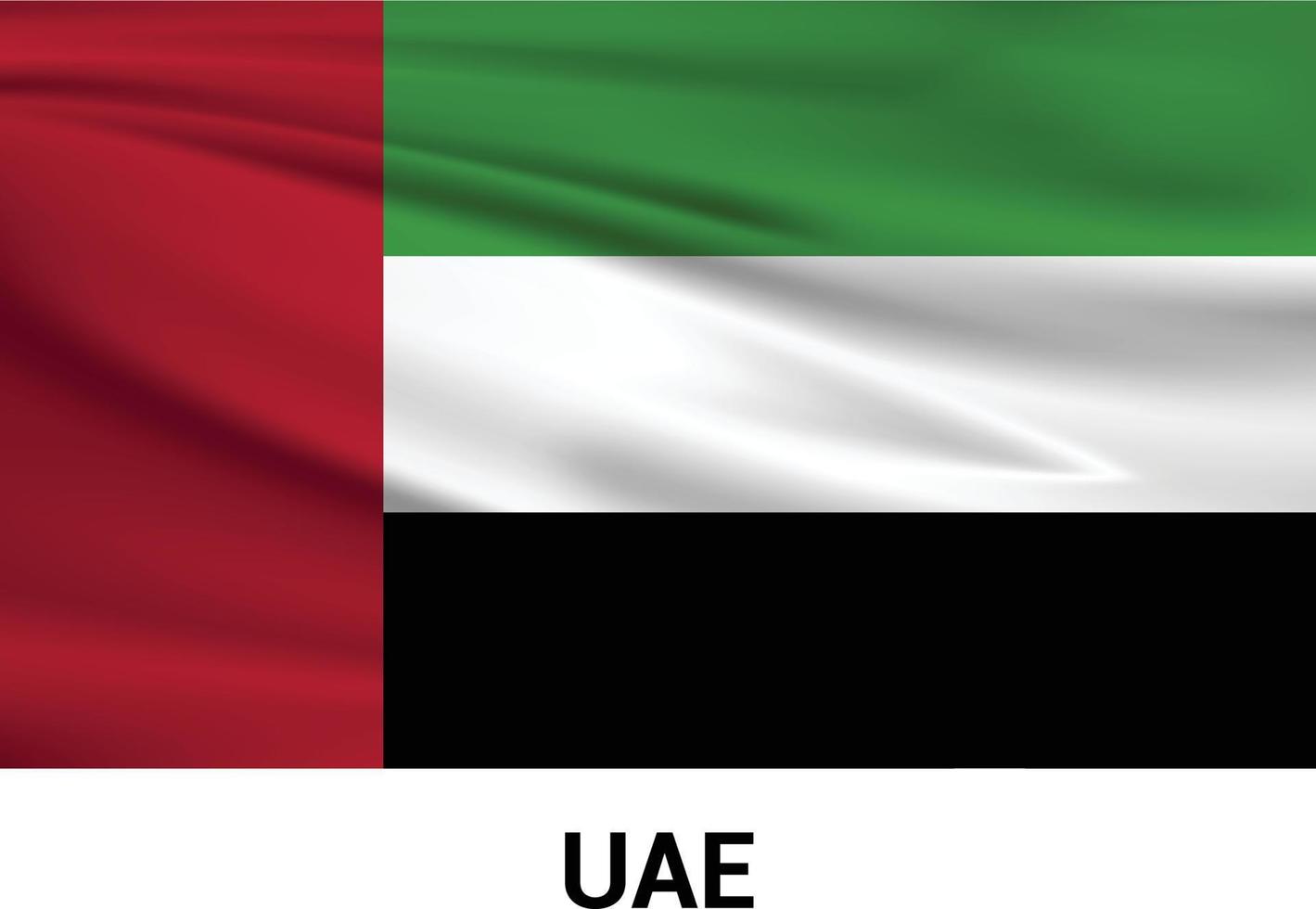 Designvektor der Flagge der Vereinigten Arabischen Emirate vektor