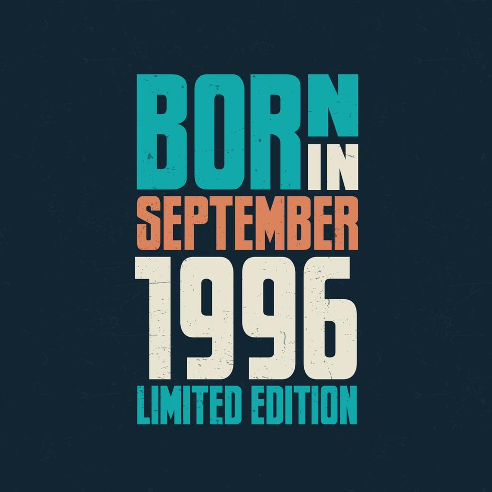 född i september 1996. födelsedag firande för de där född i september 1996 vektor