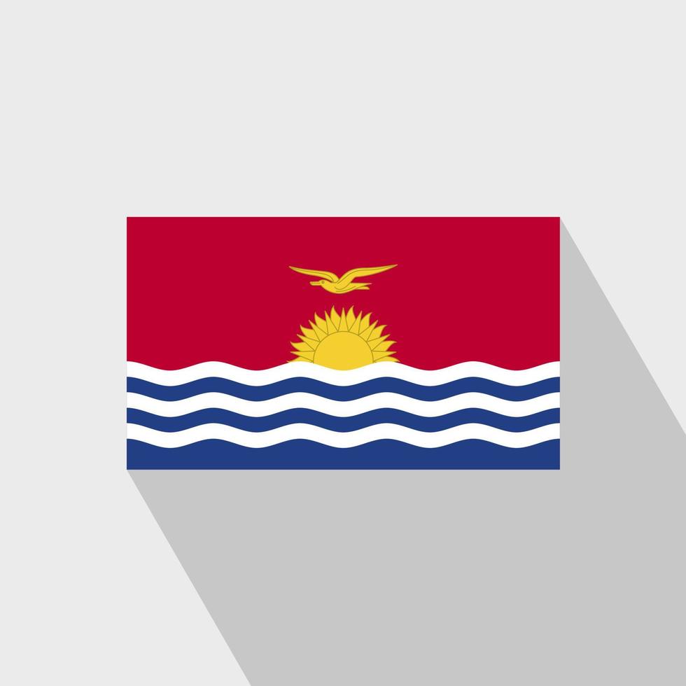 kiribati flagga lång skugga design vektor