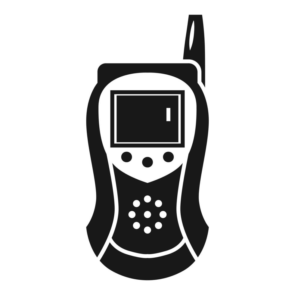 walkie prat ikon, enkel stil vektor