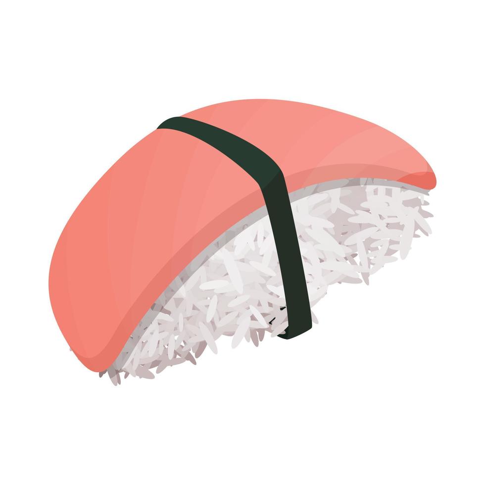 sushi ikon, tecknad serie stil vektor
