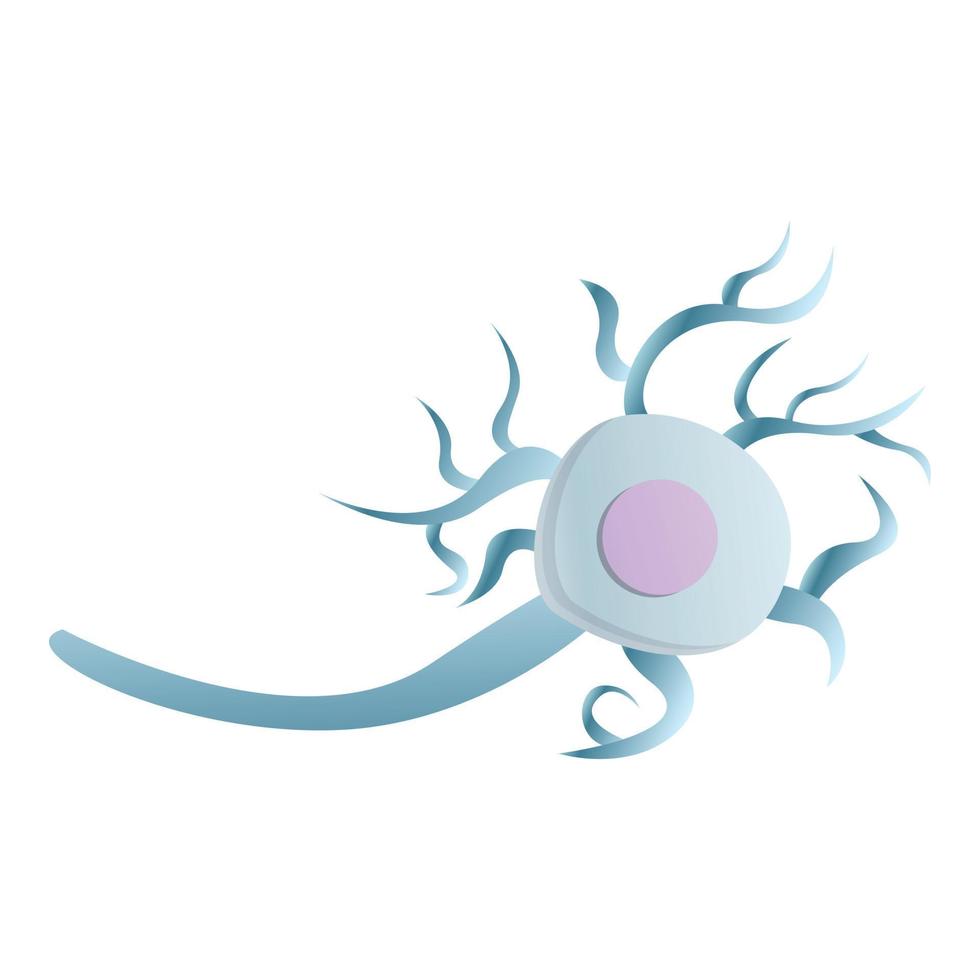 hjärna nervcell ikon, tecknad serie stil vektor