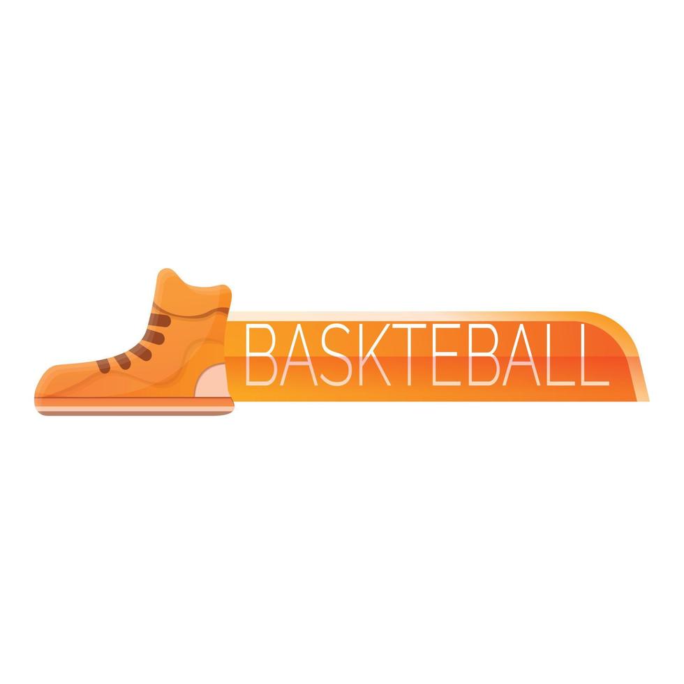 Basketballschuh-Logo, Cartoon-Stil vektor