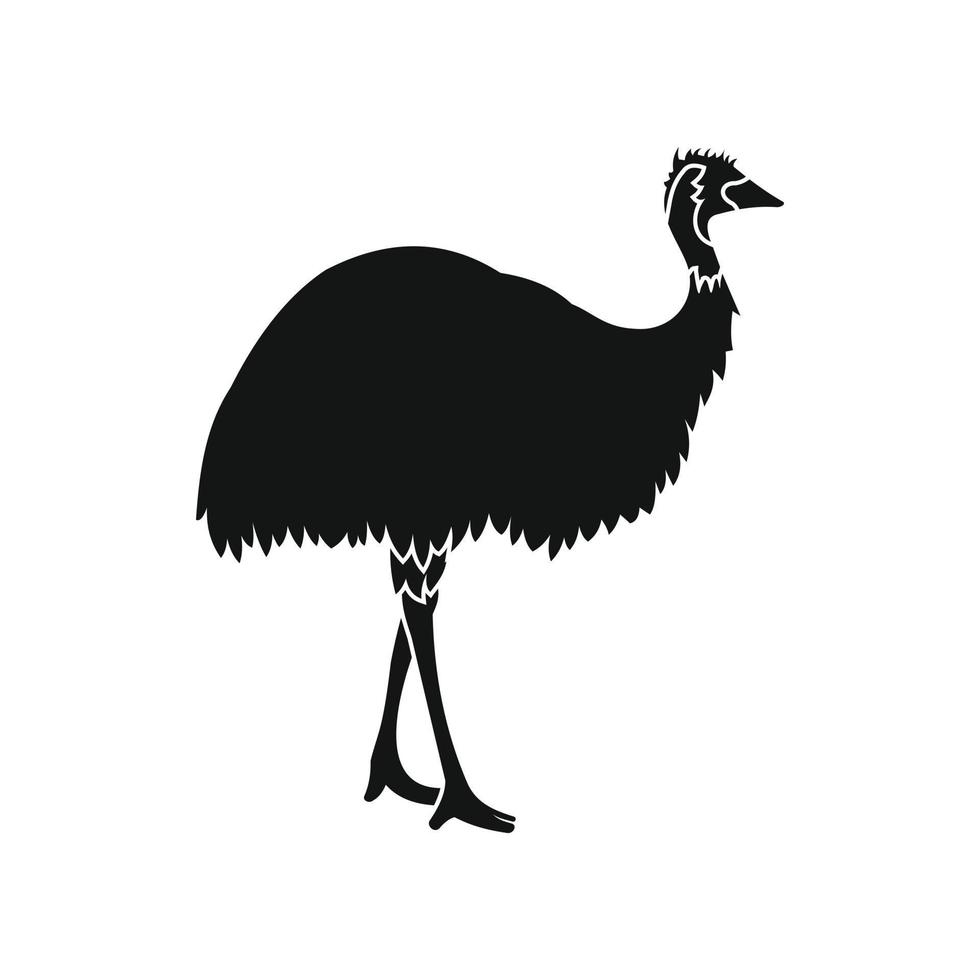 Emu-Symbol, einfacher Stil vektor