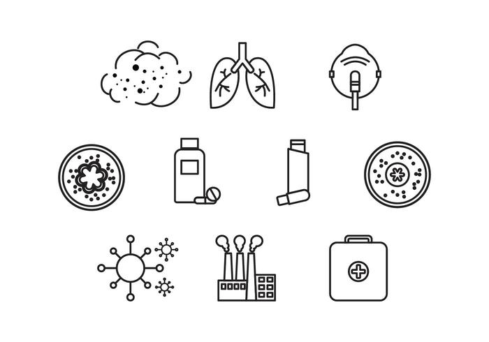 Kostenlose Asthma Icon Vektor