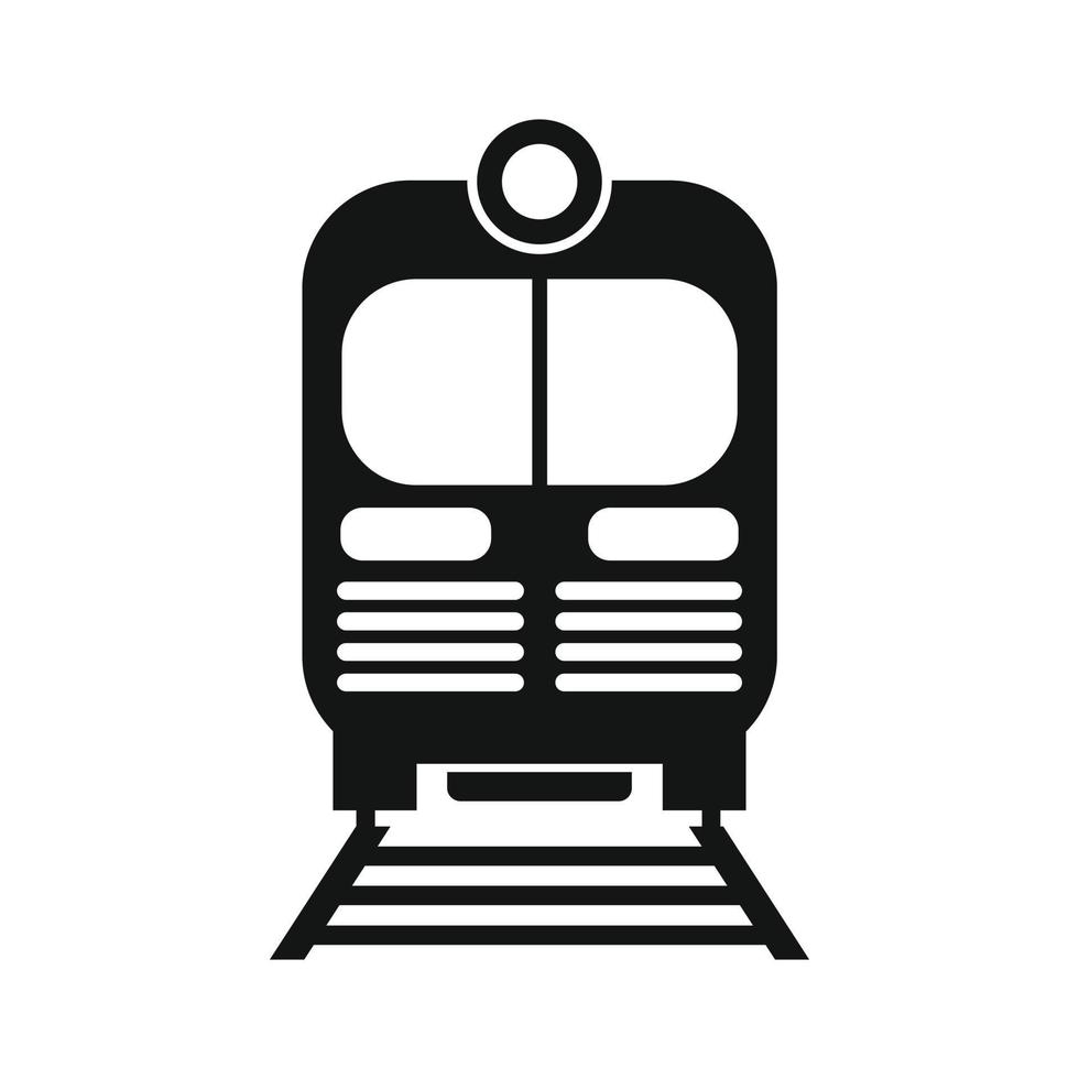 tåg svart enkel ikon vektor